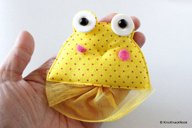 Yellow Frog Applique Patch, Kids Applique, Yellow Patch